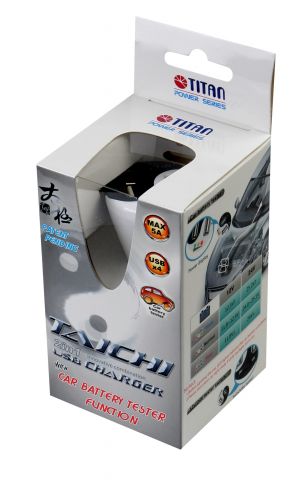 TITAN TP-25TC - 4 USB, Ladegerät m.integriertem Batterietester